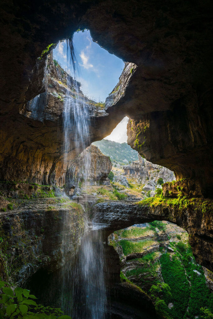 Touristic Natural Place Baatara Gorge Waterfall