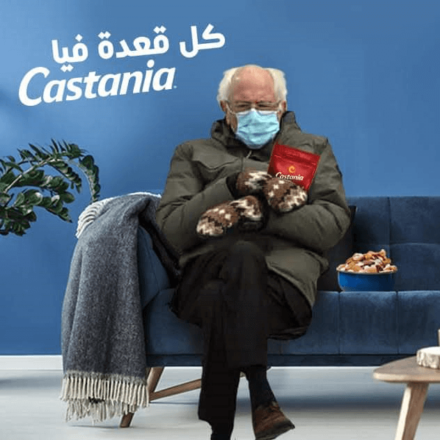 bernie sanders meme in lebanon castania