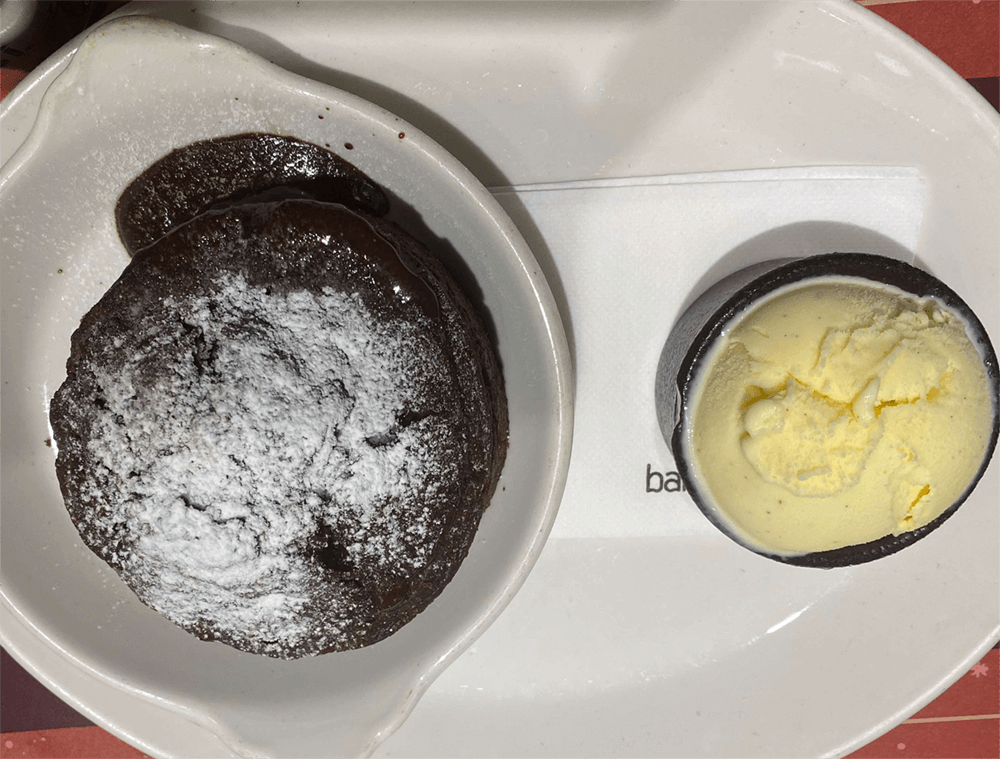 Bartartine melted chocolate cake