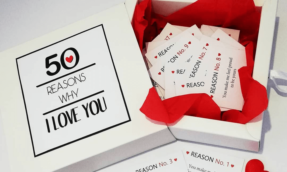 classy online valentine lockdown in lebanon 50 Reasons Why I Love You Box