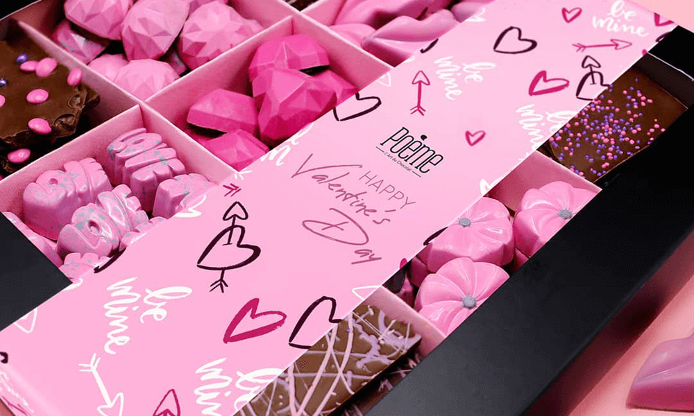 classy online valentine lockdown in lebanon Poeme Chocolate - Valentine's Day Mix Box