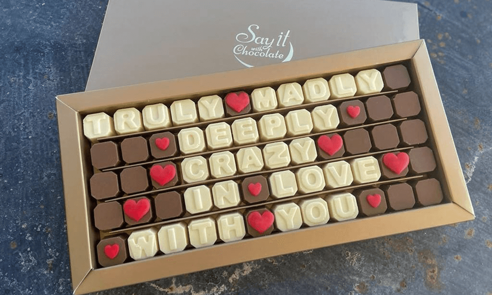 classy online valentine lockdown in lebanon Say it with Chocolate - Customizable Chocolate Box