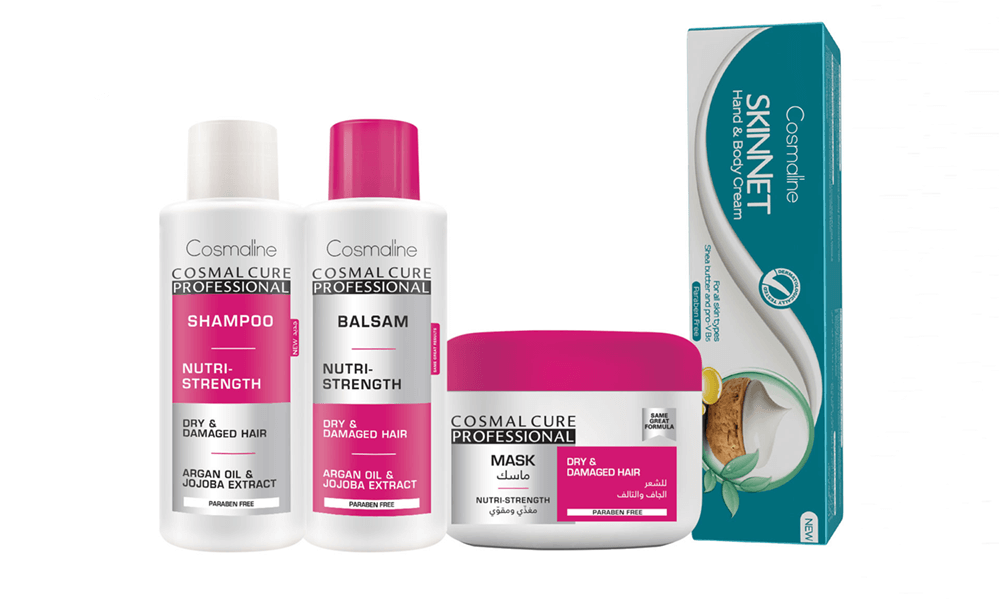 Cosmaline, Best Lebanese Hair & Skin Care Products online shopping - cosmaline cure professional Nutri strength mini kit