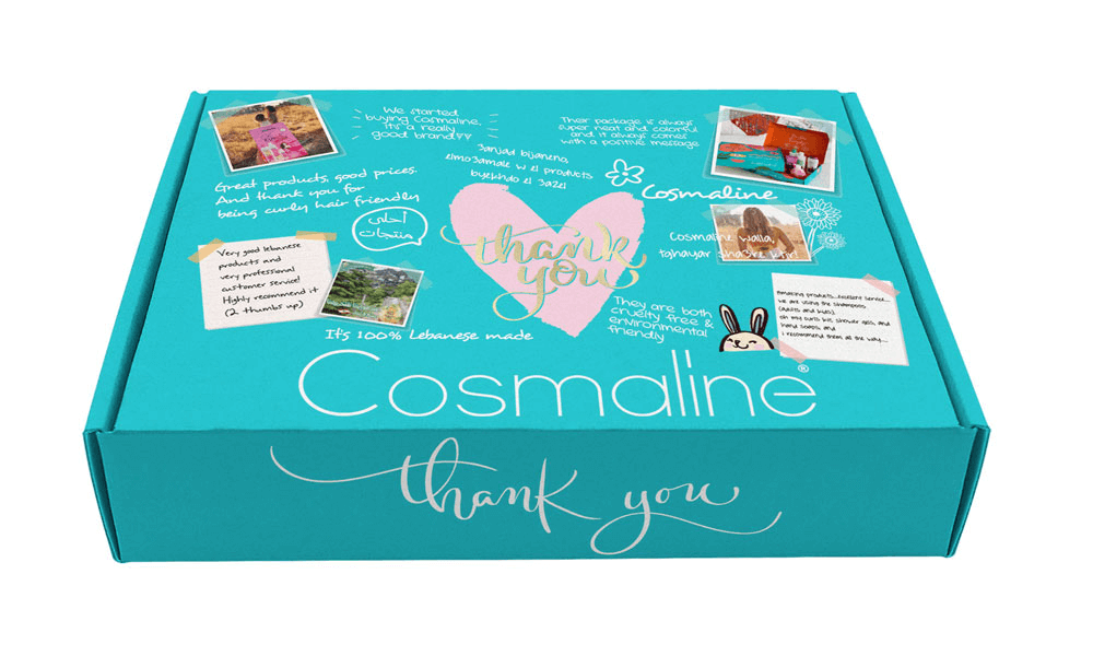 Cosmaline, Best Lebanese Hair & Skin Care Products online shopping - shipping box