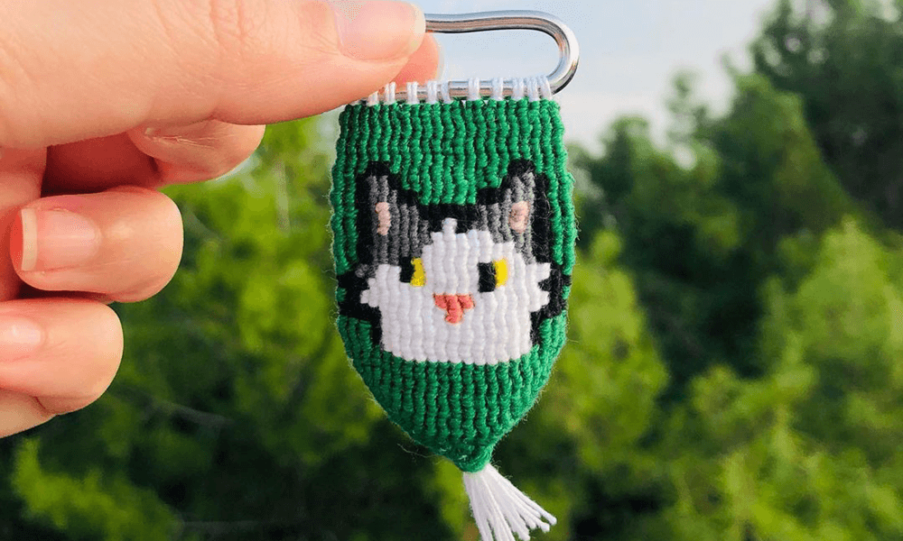 Cosmic Knot, Cute, Unique & Customizable Handmade Crochet Gifts in Lebanon Knitted Meet Frank Keyring - vibelb