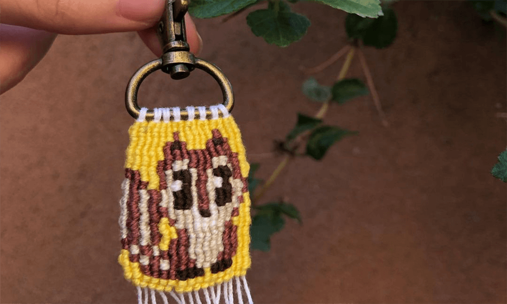 Cosmic Knot, Cute, Unique & Customizable Handmade Crochet Gifts in Lebanon Knitted Squirrel Keyring - vibelb