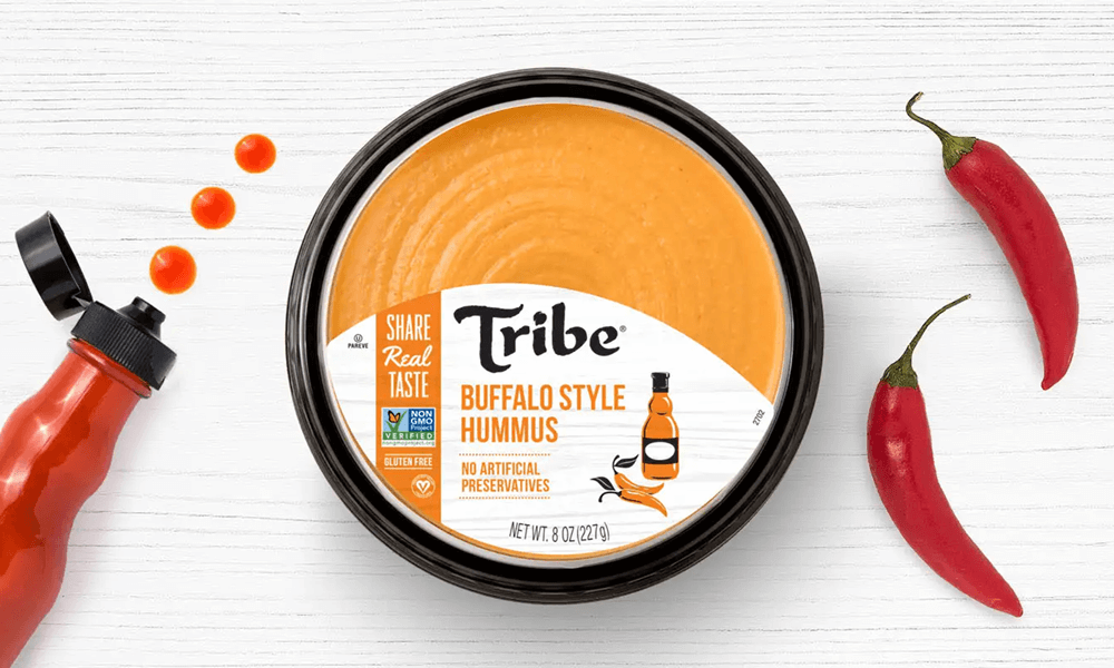 Weird Hummus Flavors #4: Tribe Hummus Buffalo Style Hummus - vibelb