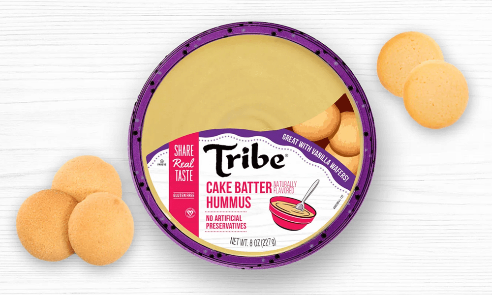 Weird Hummus Flavors #7: Tribe Hummus Cake Butter Hummus - vibelb