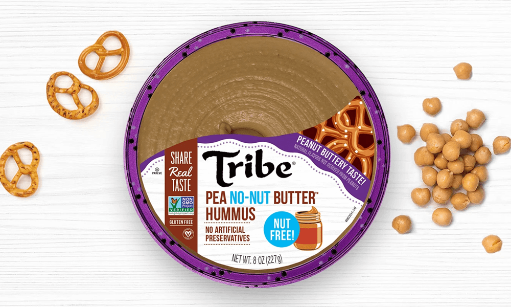 Weird Hummus Flavors #6: Tribe Hummus Pea No-Nut Butter Hummus - vibelb