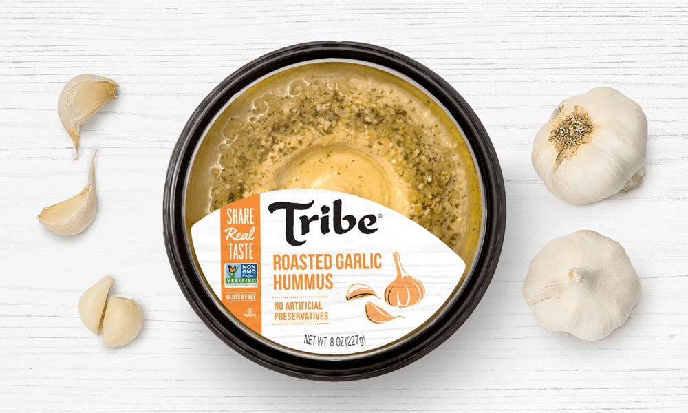 Weird Hummus Flavors #3: Tribe Hummus Roasted Garlic Hummus - vibelb