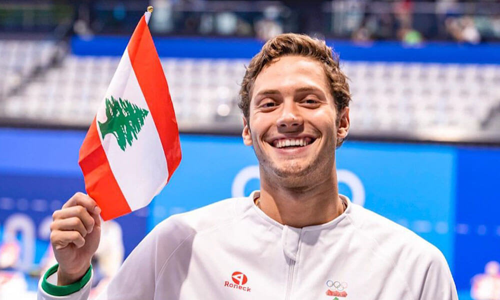 Lebanese Swimmer Mounzer Kabbara representing Lebanon in Tokyo Olympics 2021
