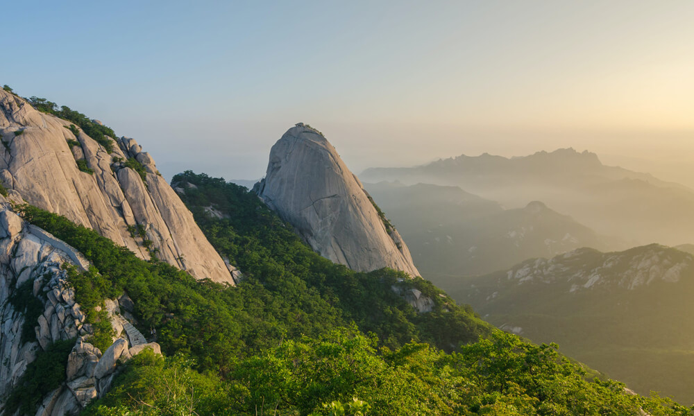 Bukhansan mountain in South Korea