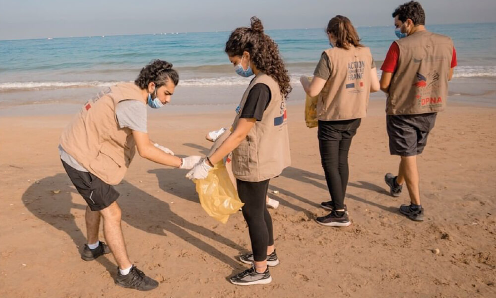 Swim initiative cleaning the Lebanese coastline from south to north