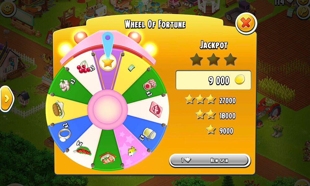 quick ways to get vouchers in hay day- spinning wheel of fortune